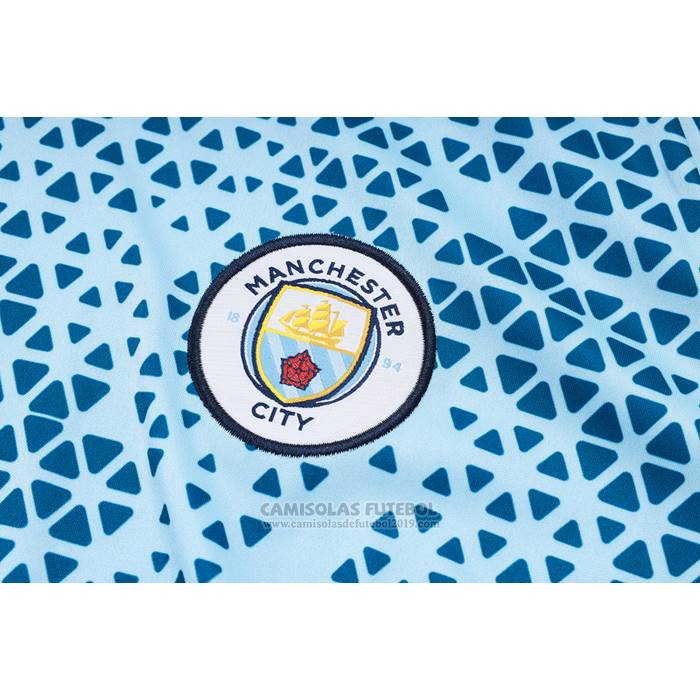 Fato de Treino Manchester City Manga Curta 2023-2024 Azul - Calcas Curta